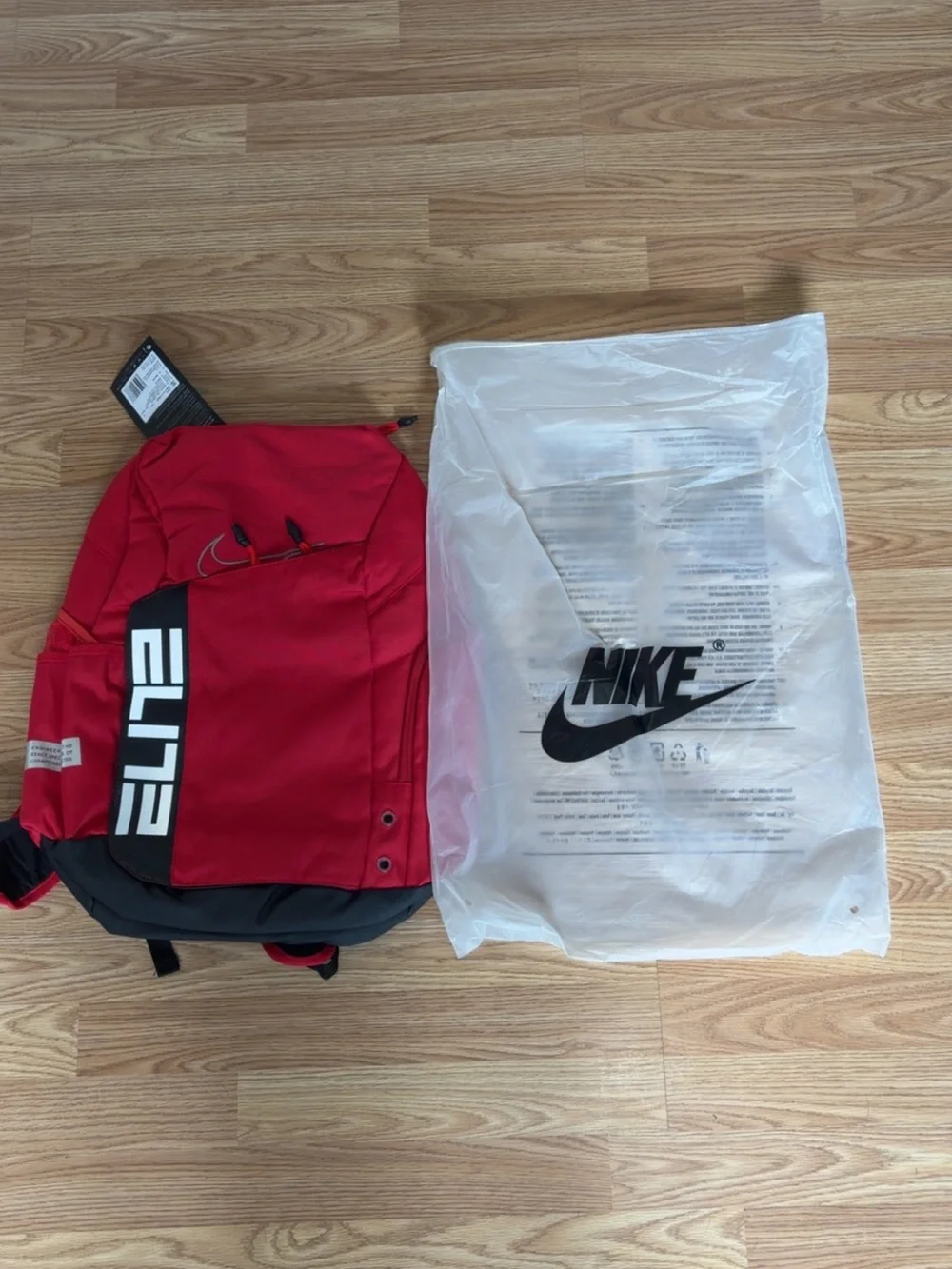 mens red nike backpack Hayward University Red/University and a handy side bottle pocket Nike RAN 3 Brand Blitz